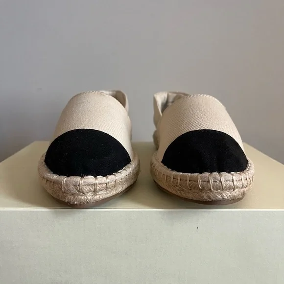 A New Day Women's Maggie Espadrille Flats Cream and Black size 8.5 Pre owned - Picture 2 of 8